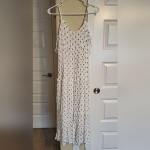 Jessica Simpson White and Black Sundress Sleeveless Spaghetti Strap